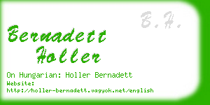 bernadett holler business card